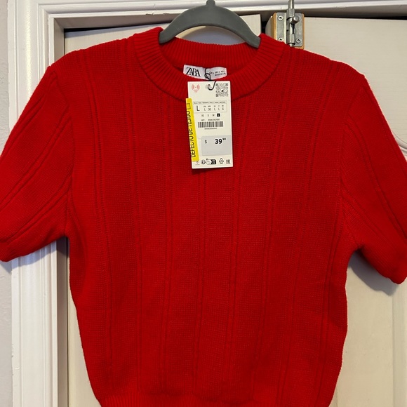 Zara Red south Africa crop sweater - Picture 3 of 5